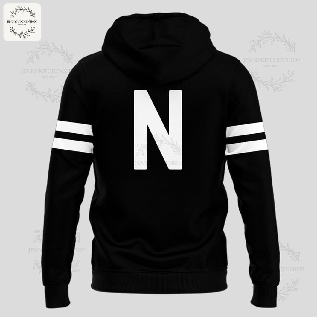 Alternate Dark Mode Hoodie In Black for Fans - Nebraska Cornhuskers football Hoodie