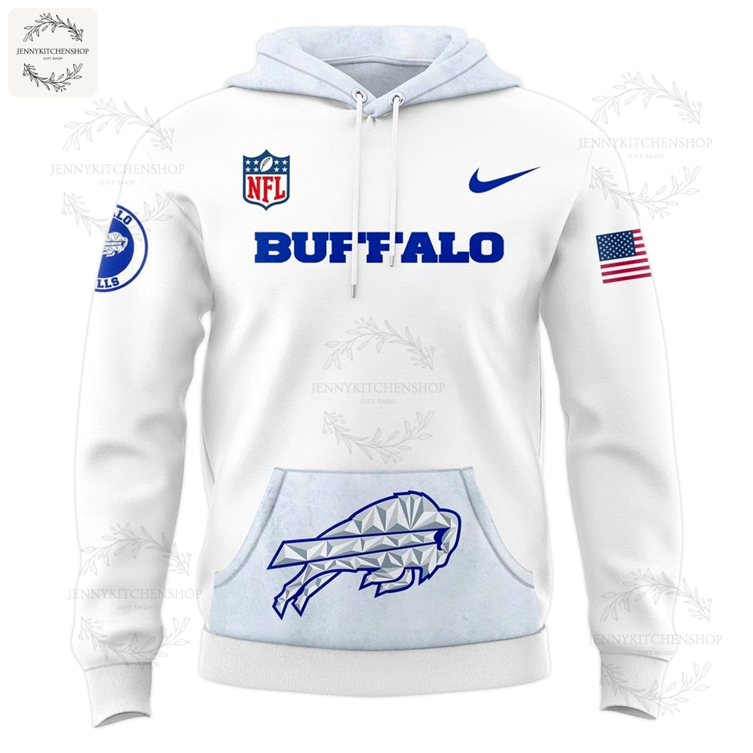 Buffalo Bills White NFL Rivalries Cold Front 2025 Hoodie