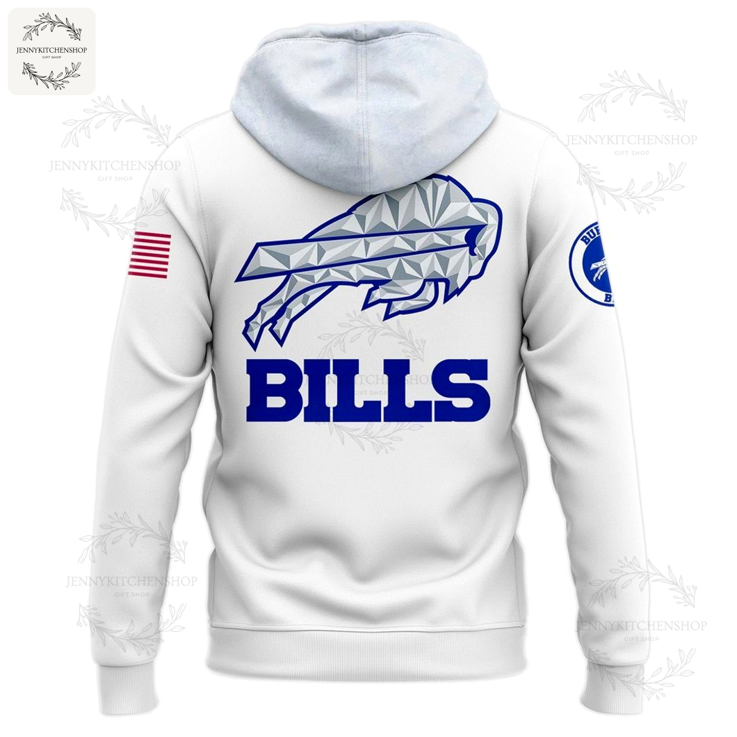 Buffalo Bills White NFL Rivalries Cold Front 2025 Hoodie
