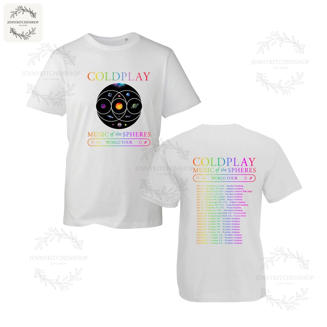 Coldplay Music Of The Spheres World Tour 2025 T-Shirt
