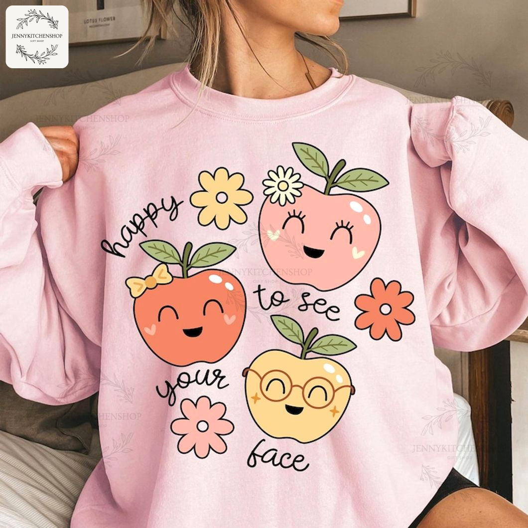Happy To See Your Face Trendy Teacher T-Shirt