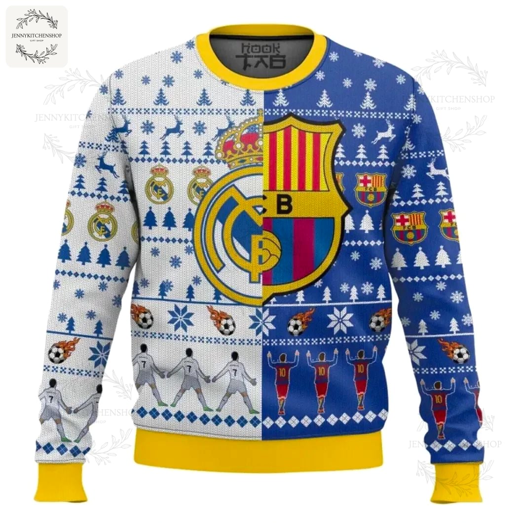 Barca Knit Sweater, Wool Sweater, Unisex Ugly Sweater