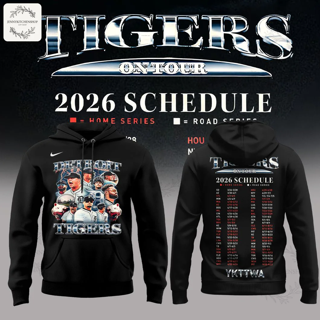 The back features detailed game schedules and team branding, perfect as fan apparel.