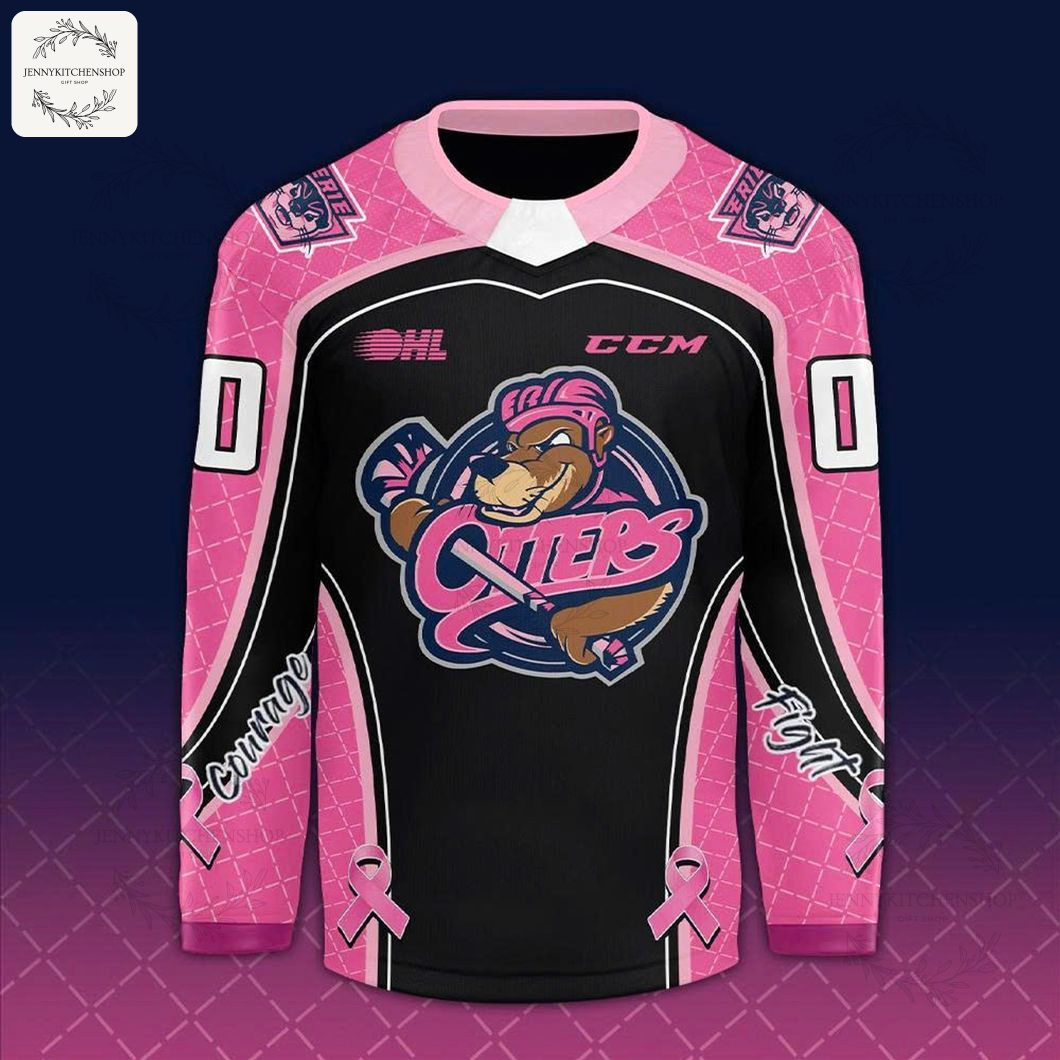 Erie Otters Pink Rink 2025 Hockey Jersey Personalized Fan Gear CCM