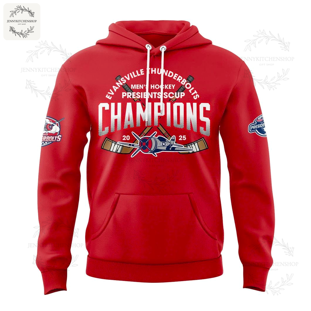 Evansville Thunderbolts Champions 2025 Hot Hoodie