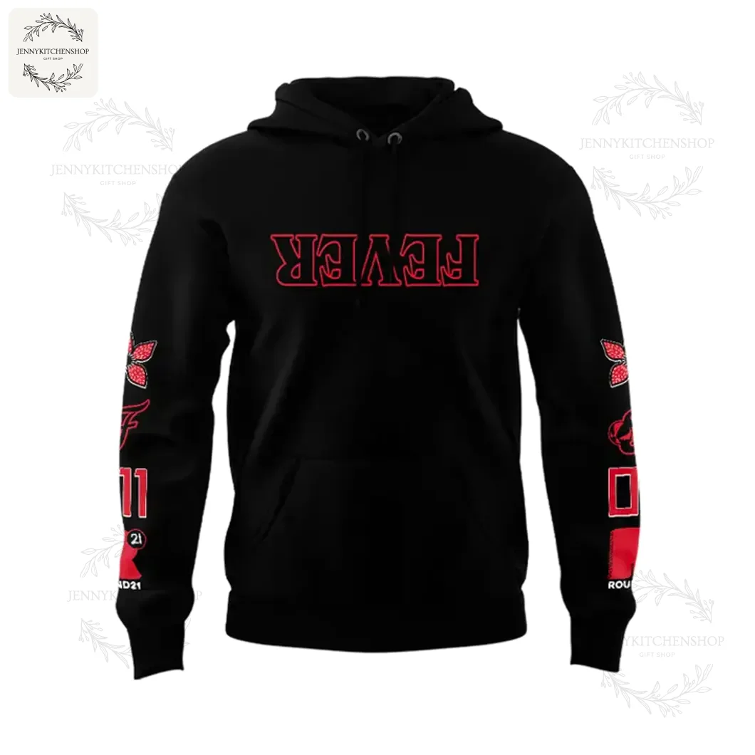 Indiana Fever x Stranger Things Black Hoodie