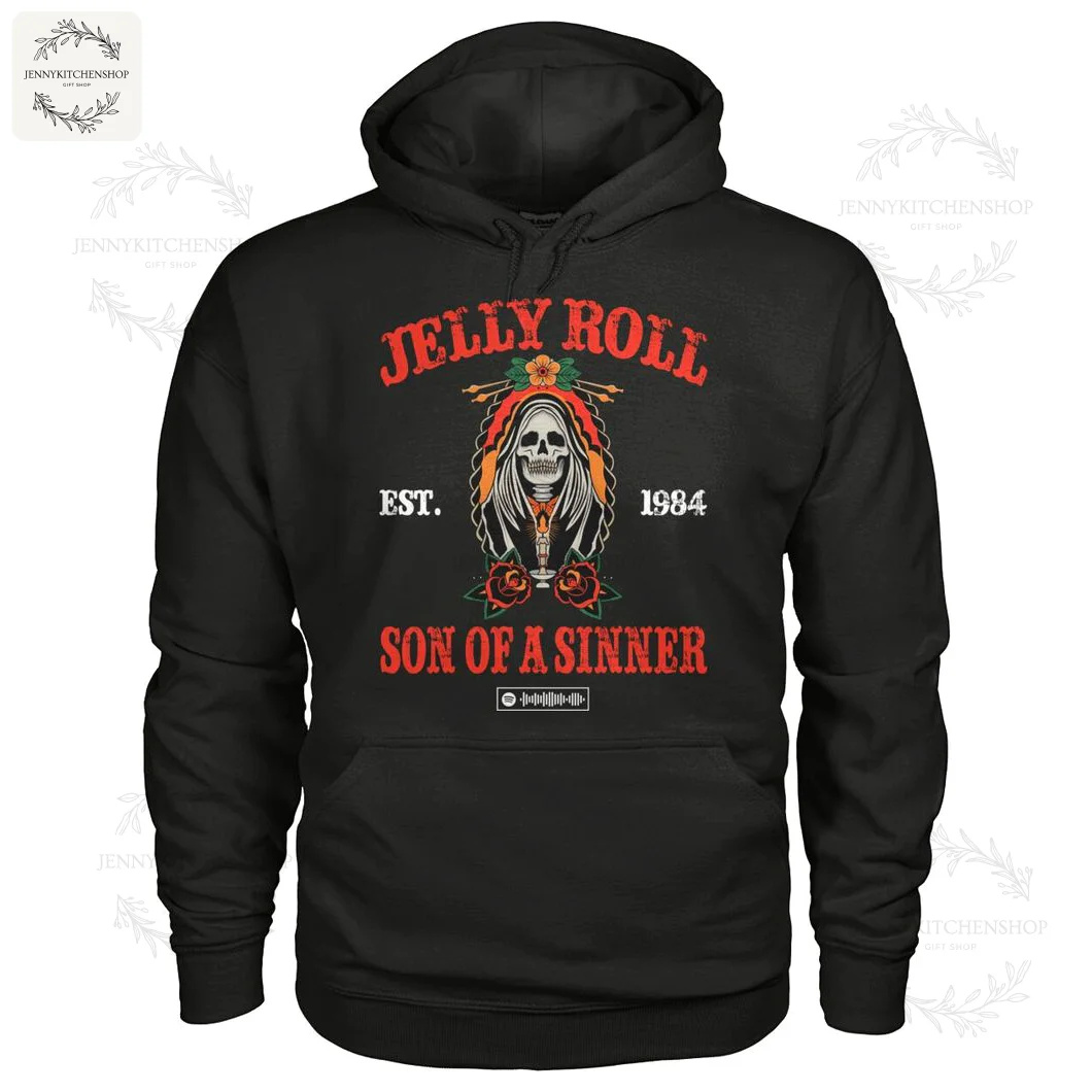 Jelly Roll EST 1984 Son Of A Sinner Black Hoodie