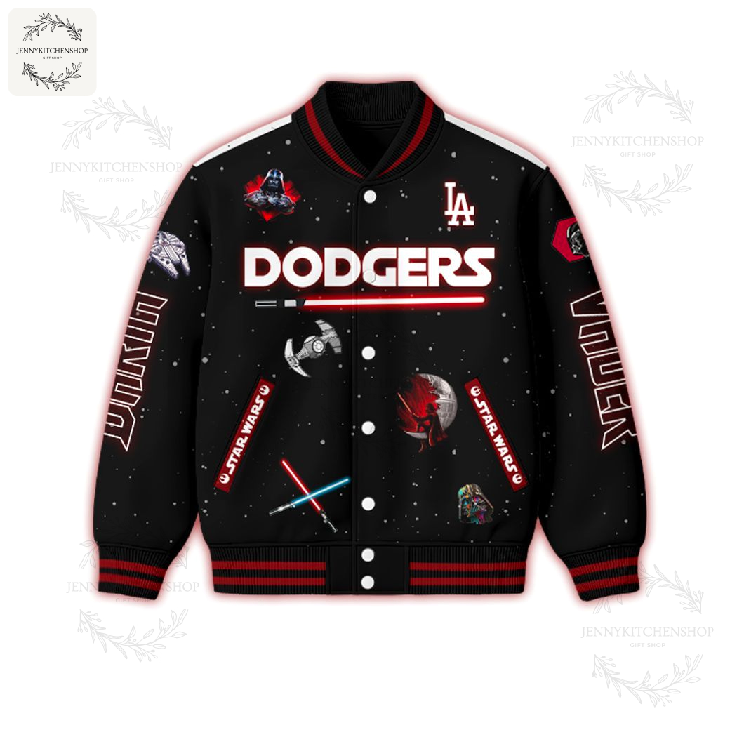 LA Dodgers X Dark Side Galactic Baseball Jacket