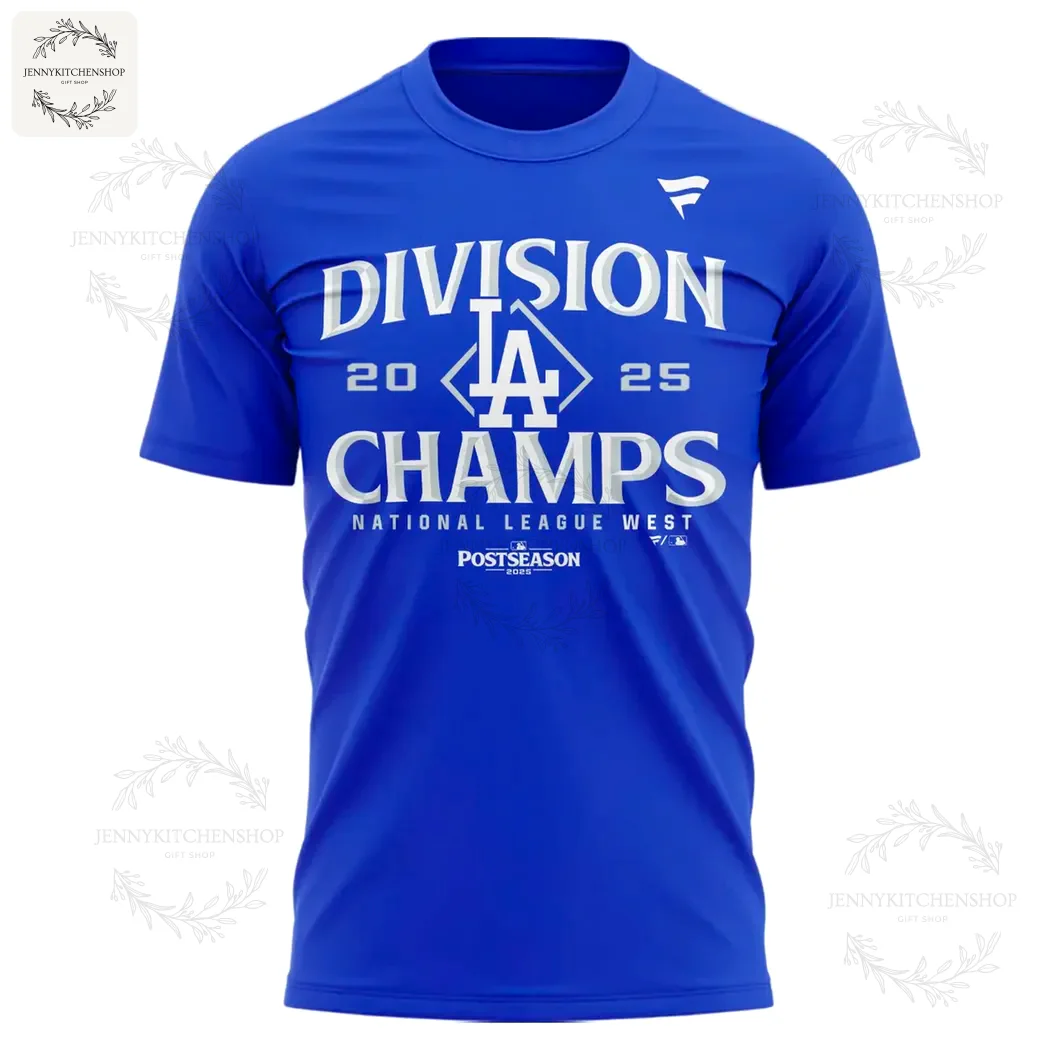 Los Angeles Dodgers Royal NL West Division Champs 2025 T-Shirt