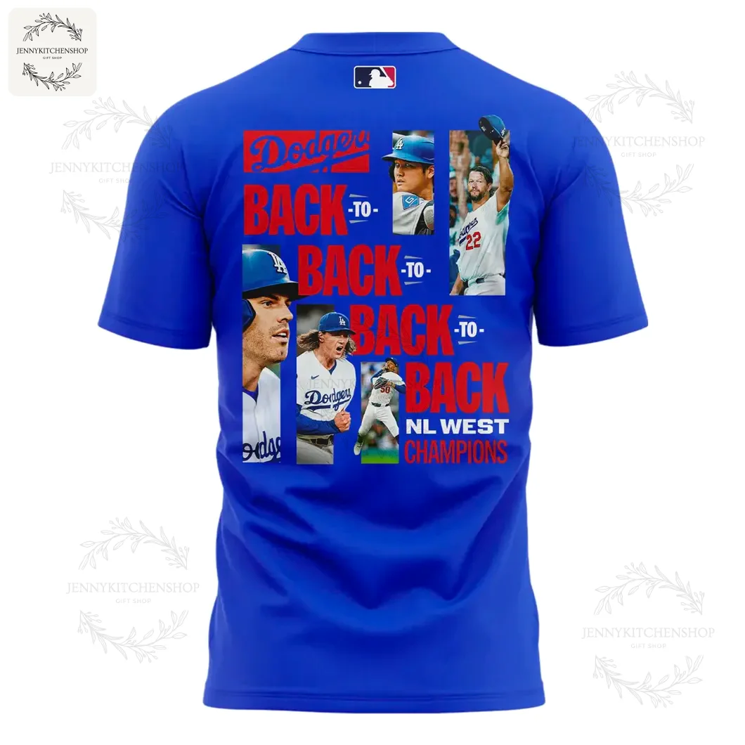 Los Angeles Dodgers Royal NL West Division Champs 2025 T-Shirt