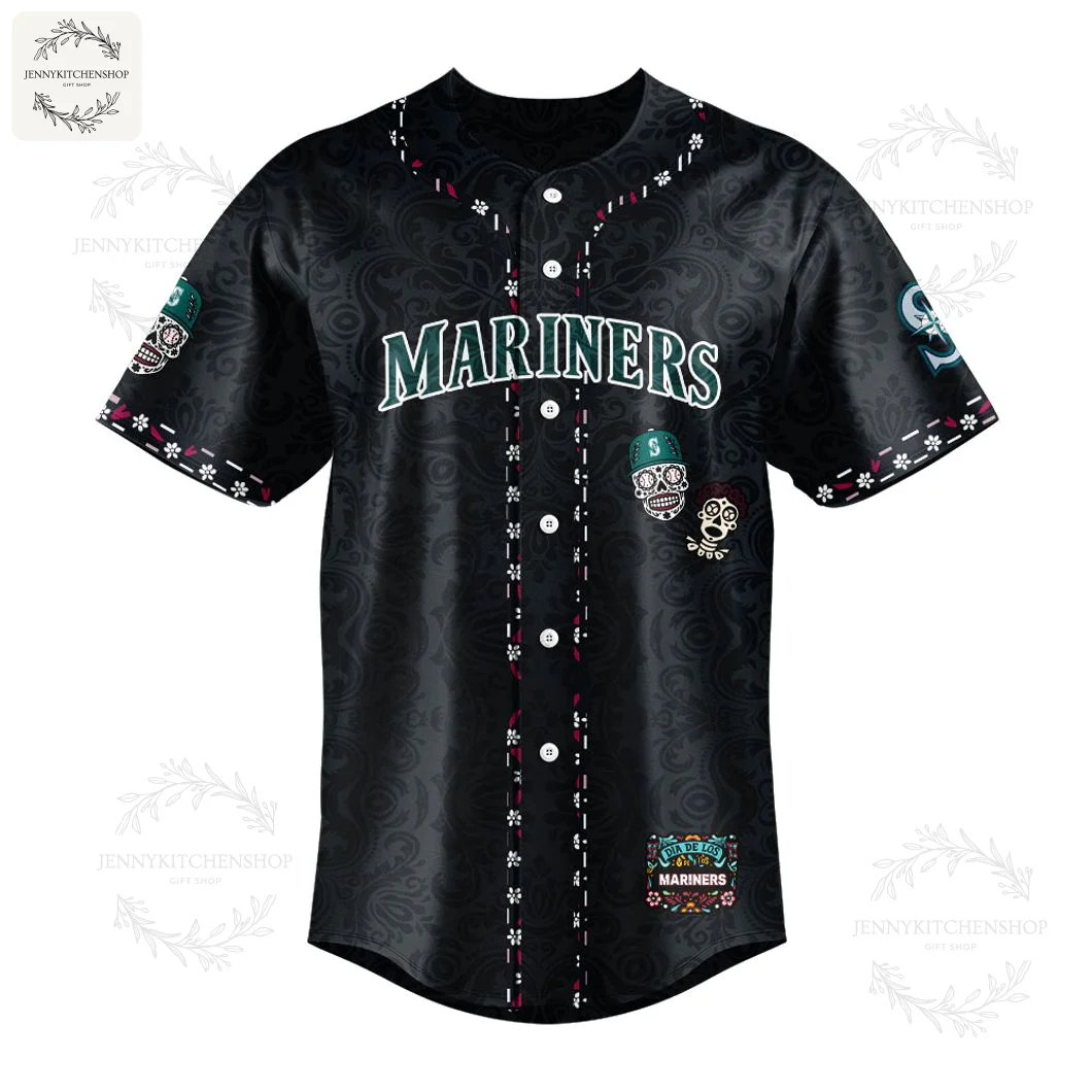 Mariners Dia De Los Muertos Black Jersey