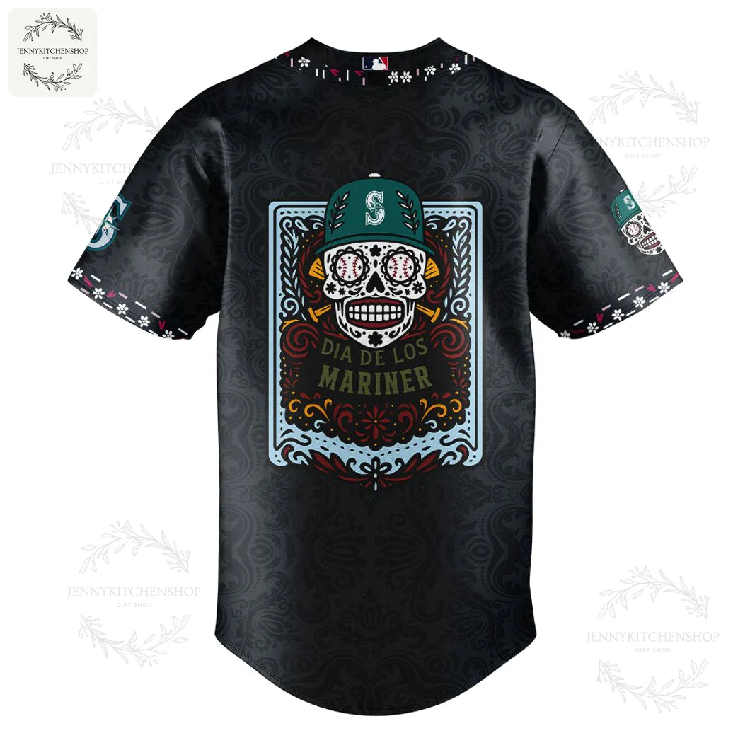 Mariners Dia De Los Muertos Black Jersey