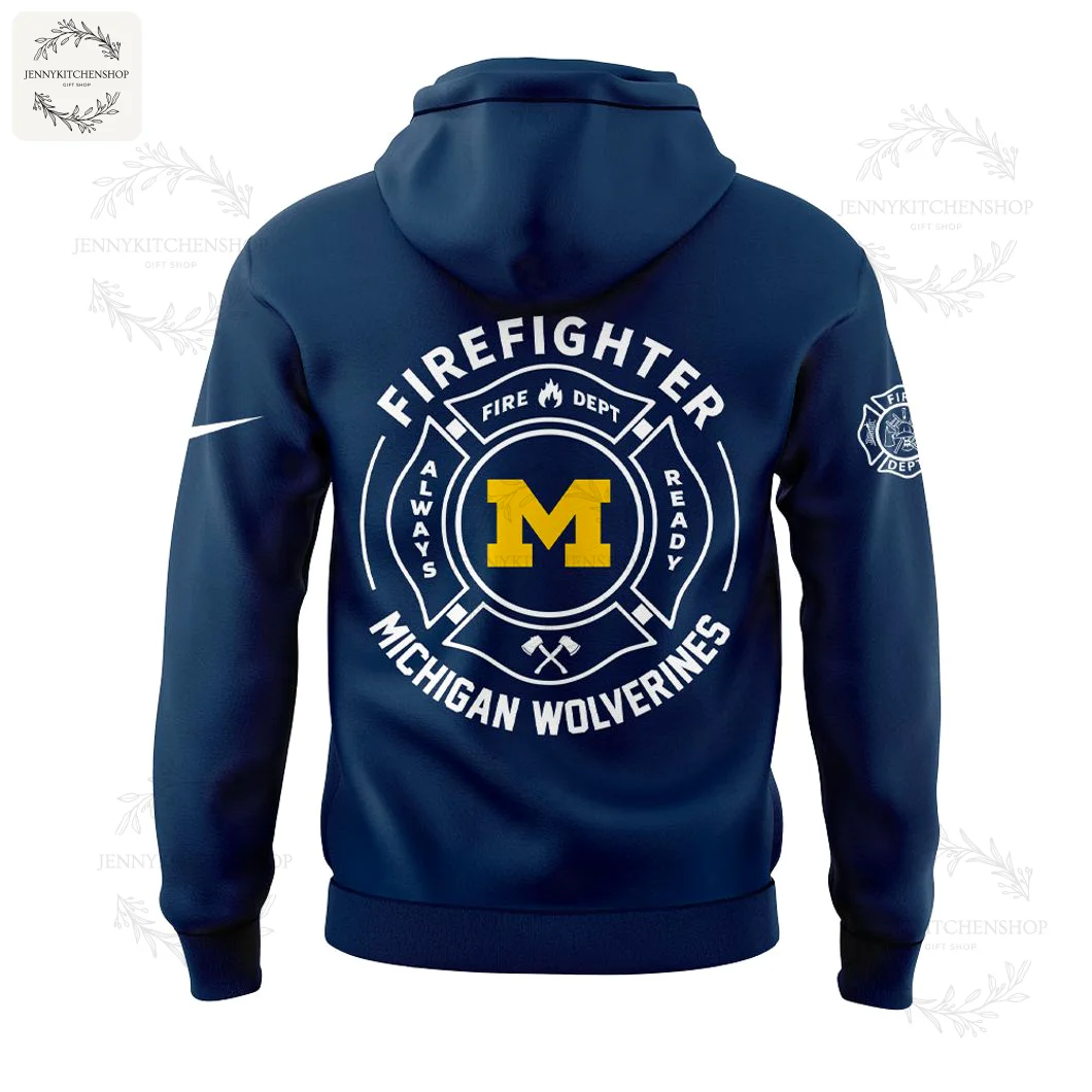Michigan Wolverines Firefighter Application Day 2025 Limited Hoodie