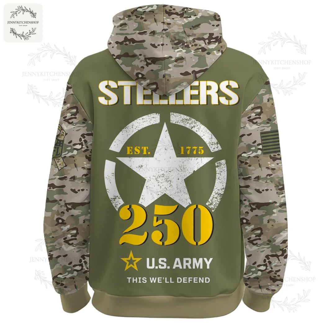 Pittsburgh Steelers Army 250th Birthday Limited Editions Hoodie