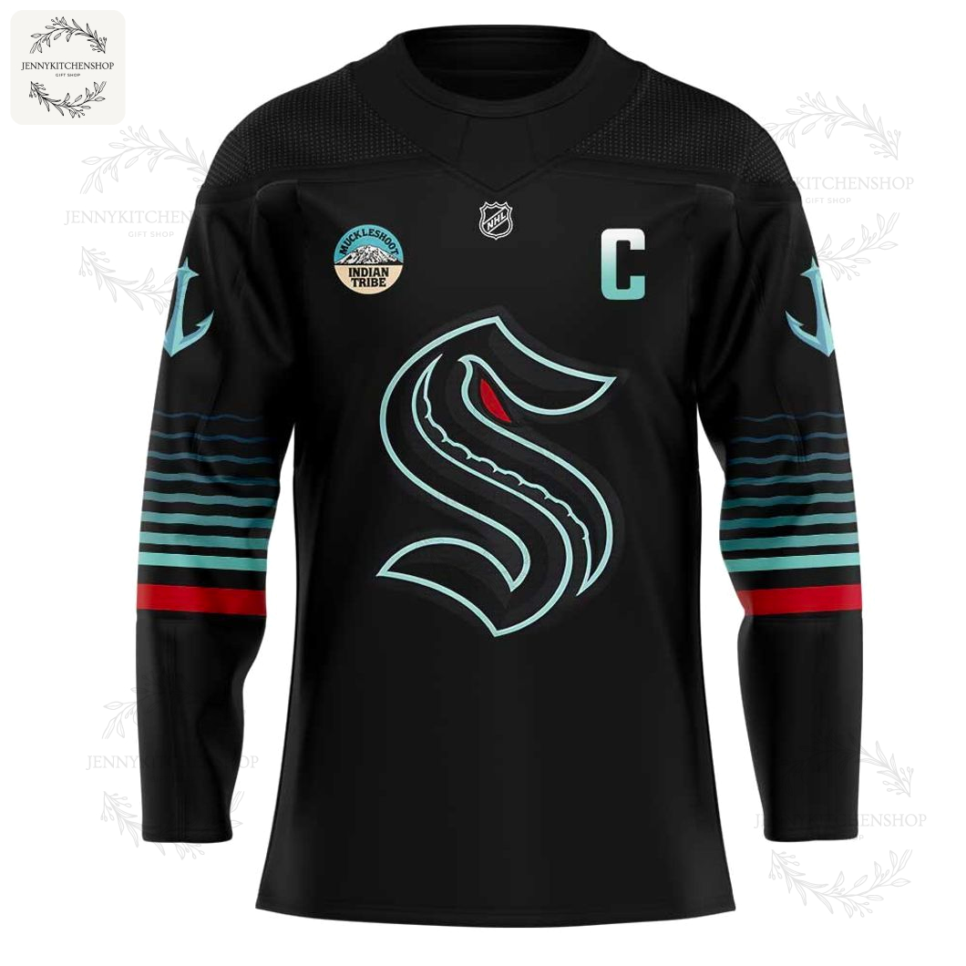 Seattle Kraken Grow In Dark Awakes Custom Black Hockey Jersey