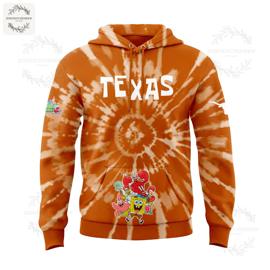 Texas Longhorns x SpongeBob SquarePants Orange Hoodie