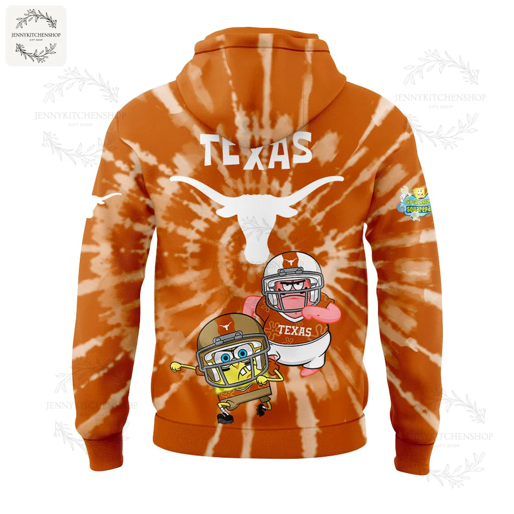 Texas Longhorns x SpongeBob SquarePants Orange Hoodie