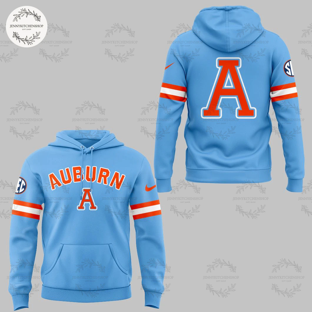 Auburn Tigers 1976 Throwback Powder Blue Edition – Hooded Sweatshirt