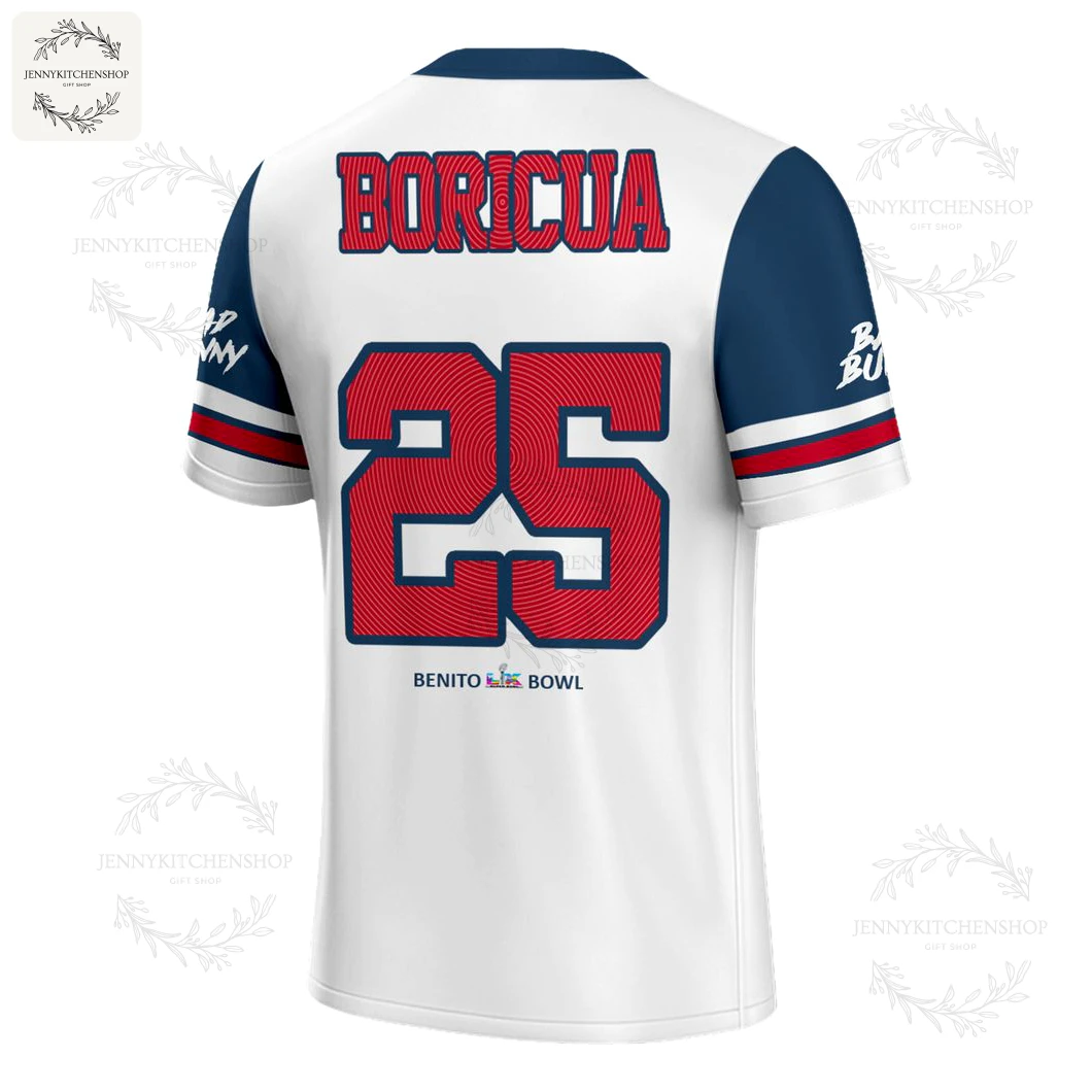 Bad Bunny Boricua 25 Puerto Rico Benito Bowl Jersey
