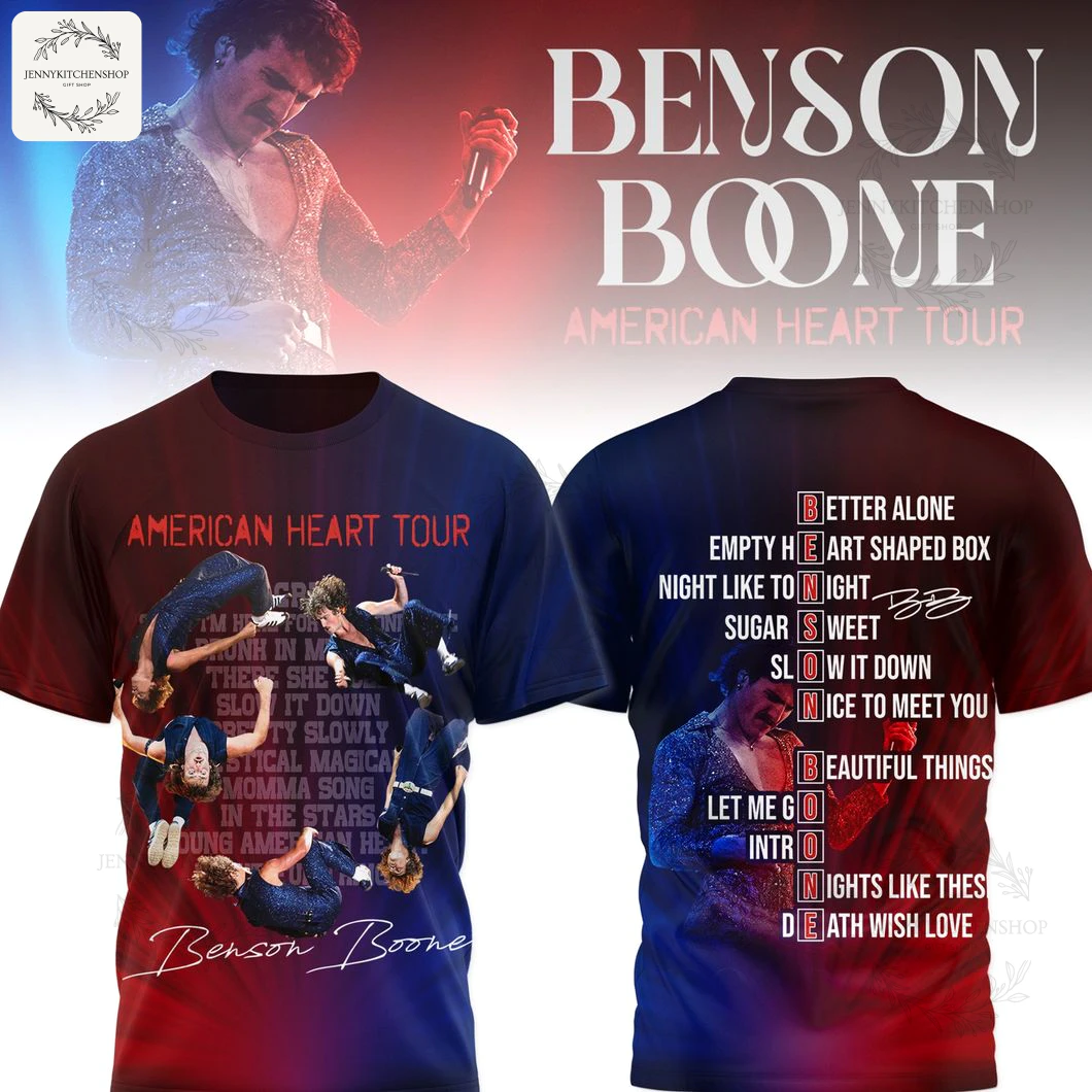Benson Boone American Heart Tour 2025 T-Shirt
