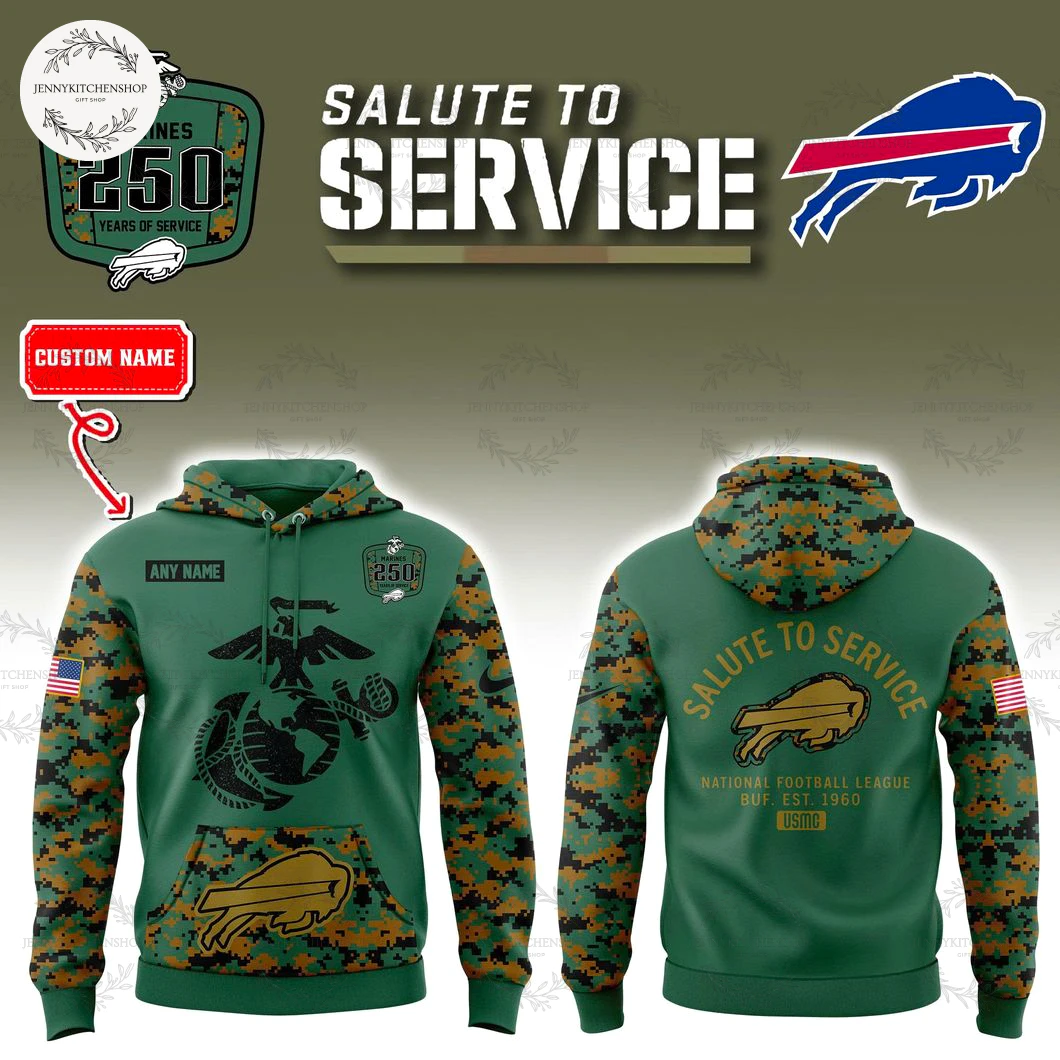 Buffalo Bills 2025 Salute to Service Camo Limited Hoodie