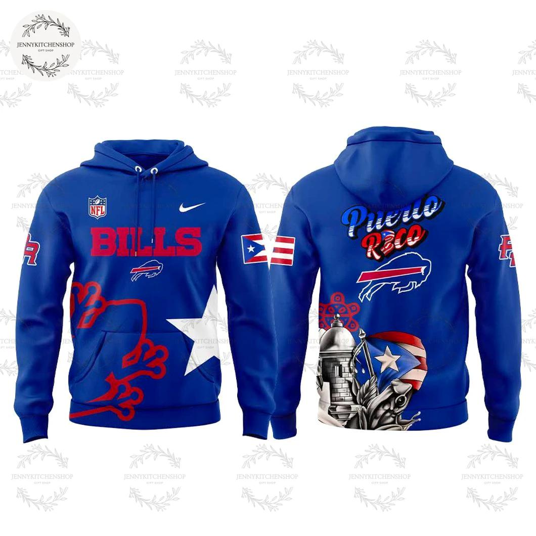 Buffalo Bills Puerto Rico 2025 Heritage Hoodie