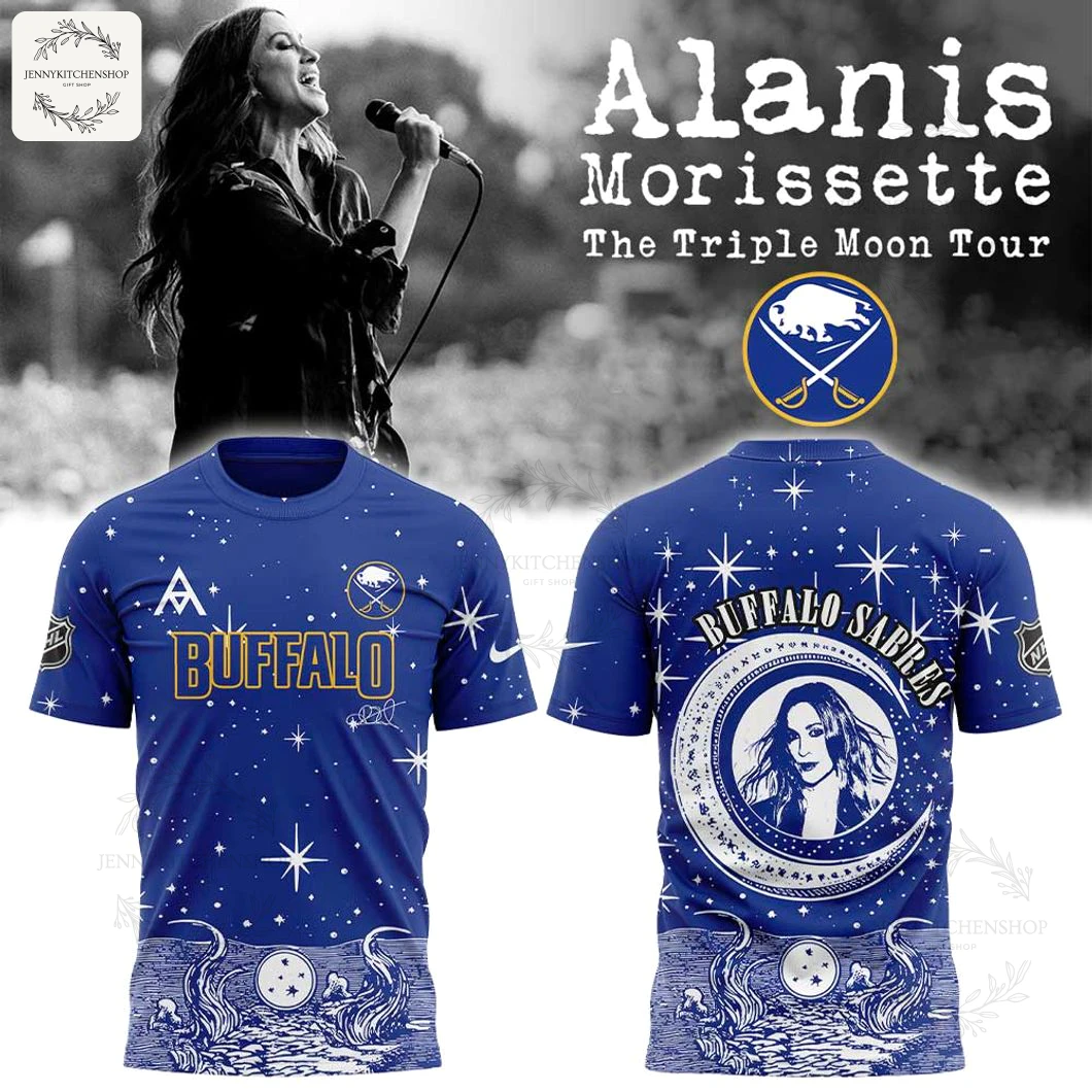 Buffalo Sabres Alanis Morissette The Triple Moon Tour 2025 Hoodie