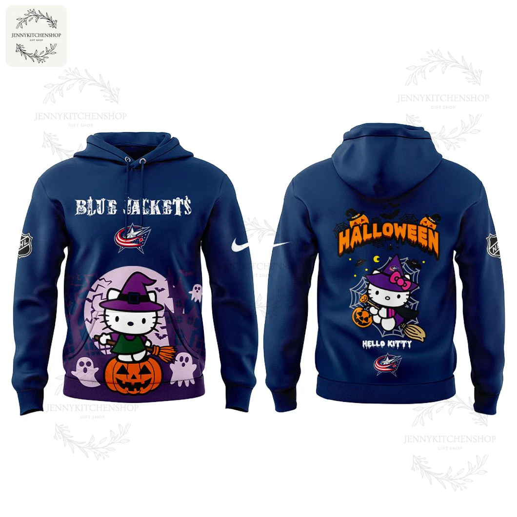 Columbus Blue Jackets x Hello Kitty Happy Halloween 2025 Limited Hoodie