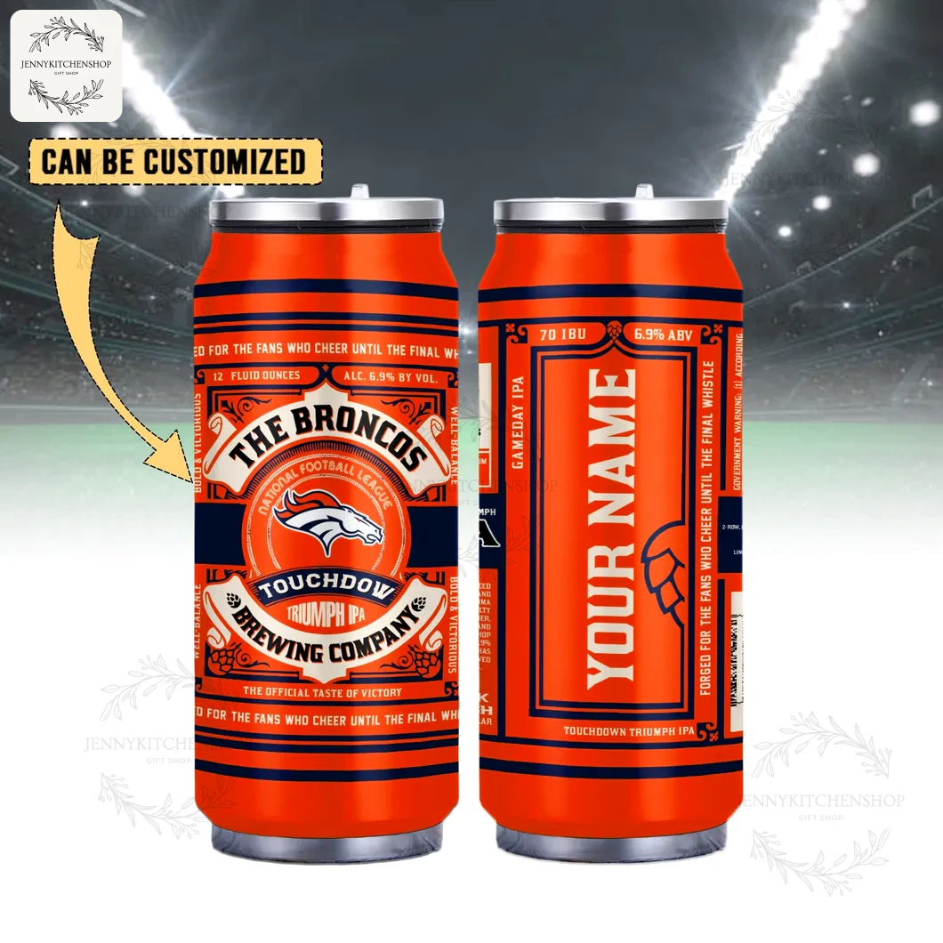 Denver Broncos Personalized Can Shaped Tumbler