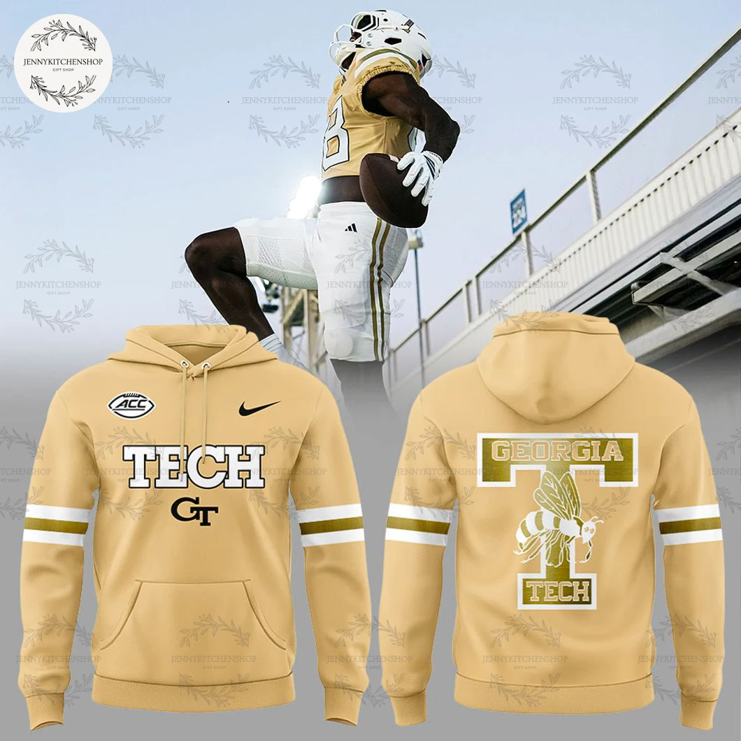 Georgia Tech Football Sting Em Gold Uniform 2025 T-Shirt