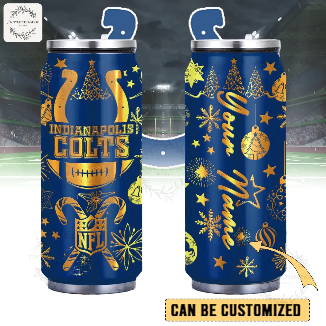 Indianapolis Colts x Christmas Can Shaped Tumbler