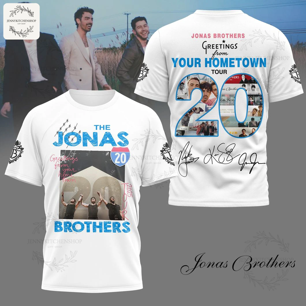 Jonas Brothers Greeting From Your Hometown Tour 2025 T-Shirt