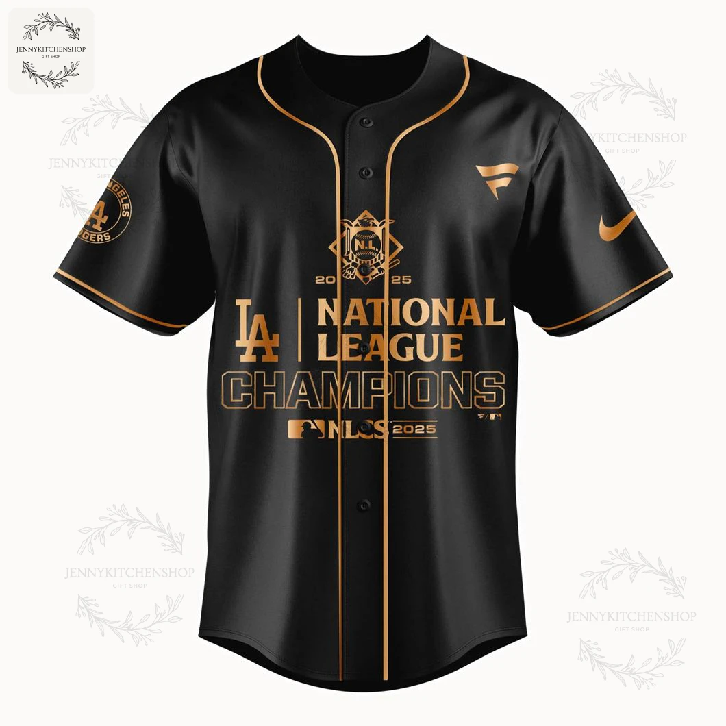 LA Dodgers Nation League 2025 Champions Black Jersey