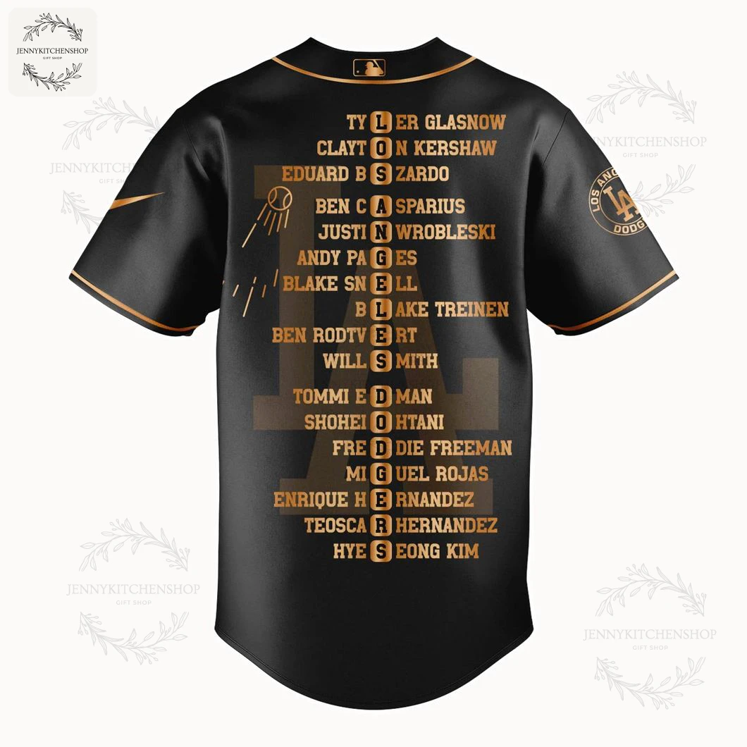 LA Dodgers Nation League 2025 Champions Black Jersey
