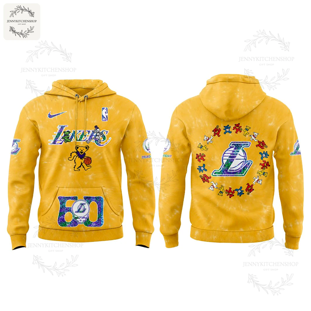 Los Angeles Lakers Grateful Dead 60th Anniversary 2025 Hoodie