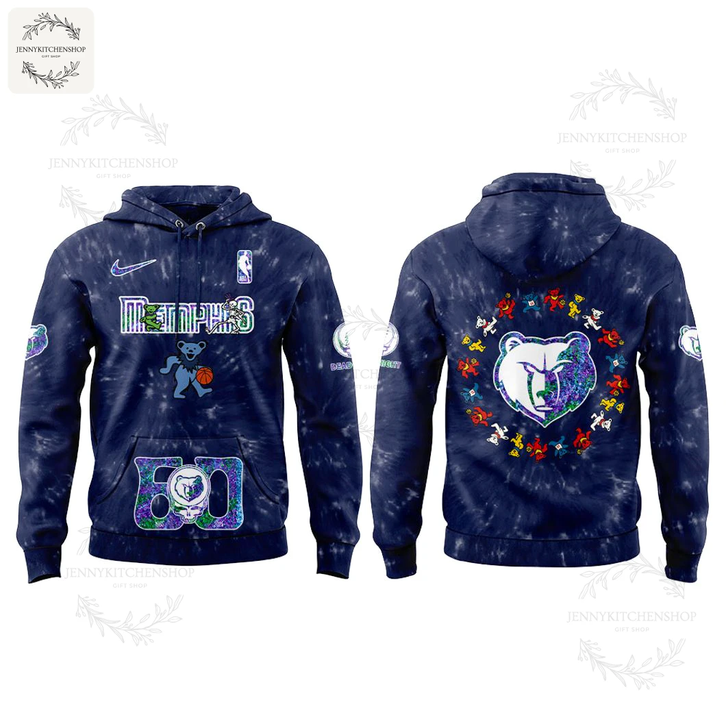 Memphis Grizzlies Grateful Dead 60th Anniversary 2025 Hoodie