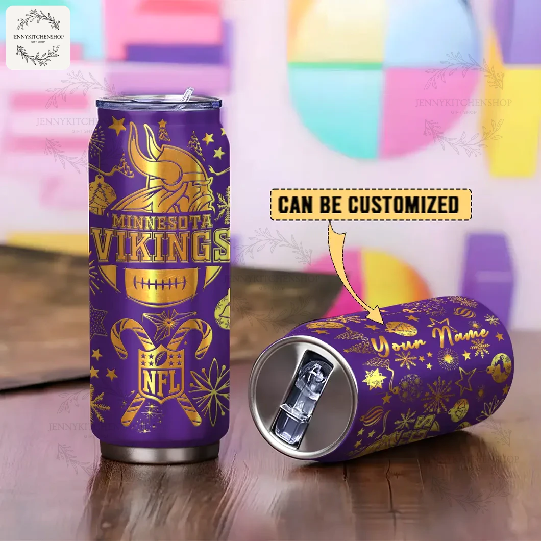Minnesota Vikings x Christmas Can Shaped Tumbler
