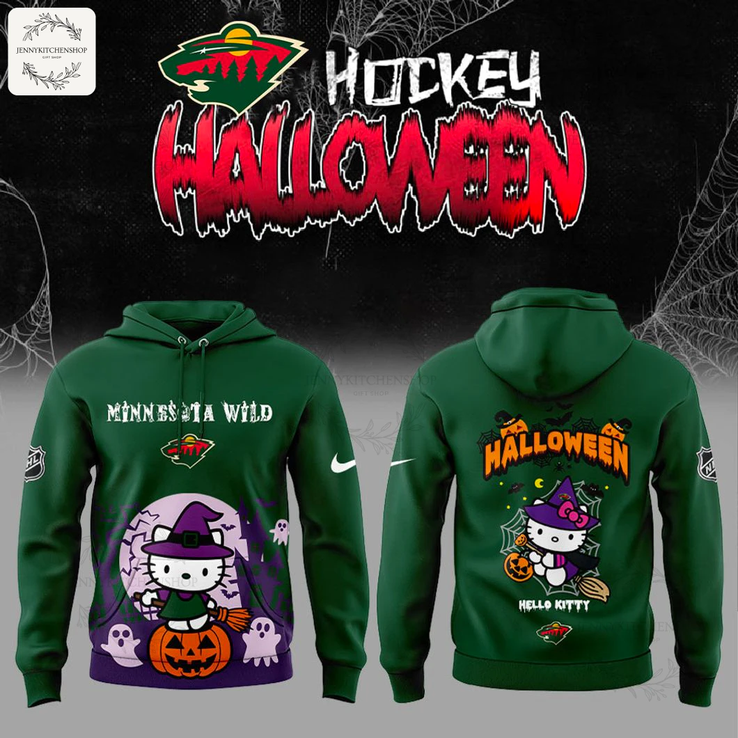 Minnesota Wild x Hello Kitty Happy Halloween 2025 Limited Hoodie