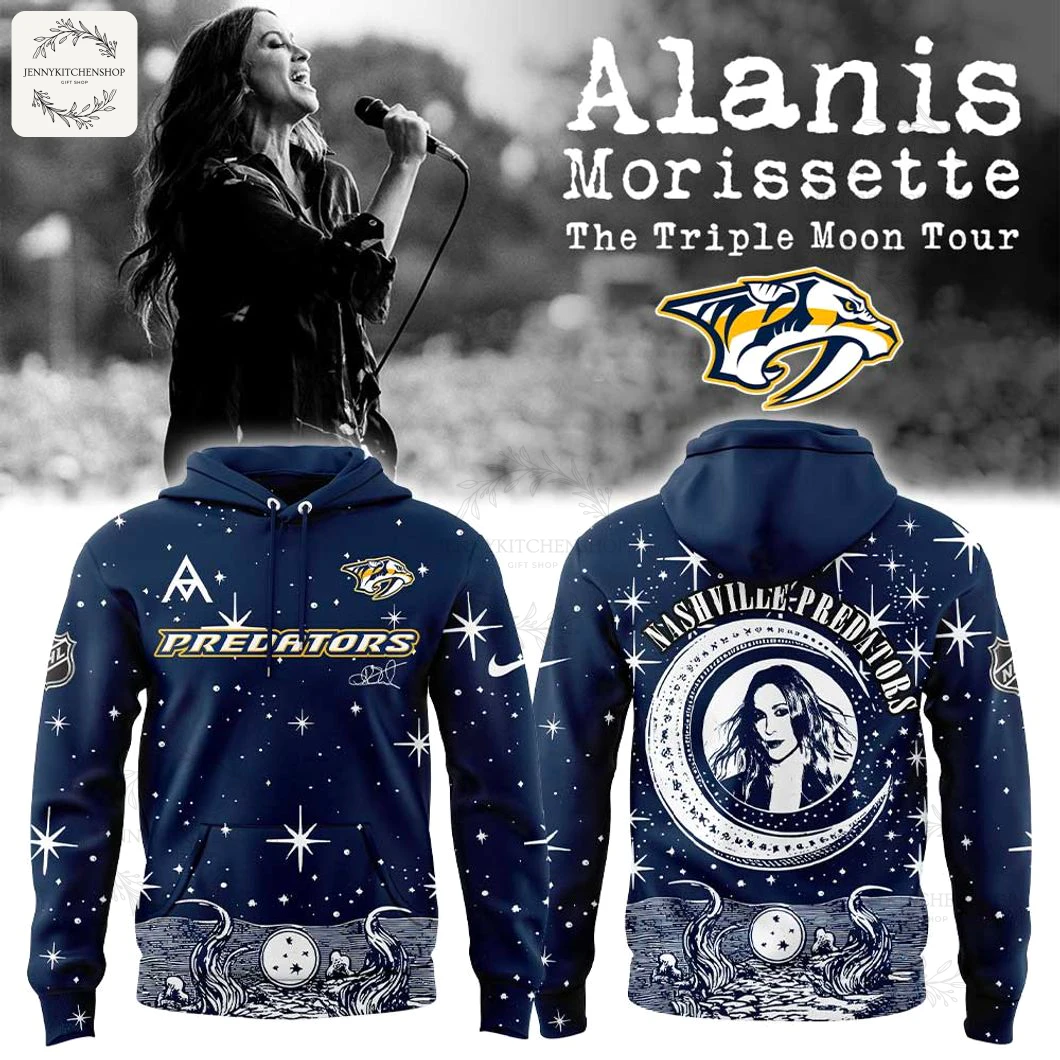 Nashville Predators Alanis Morissette The Triple Moon Tour 2025 Hoodie