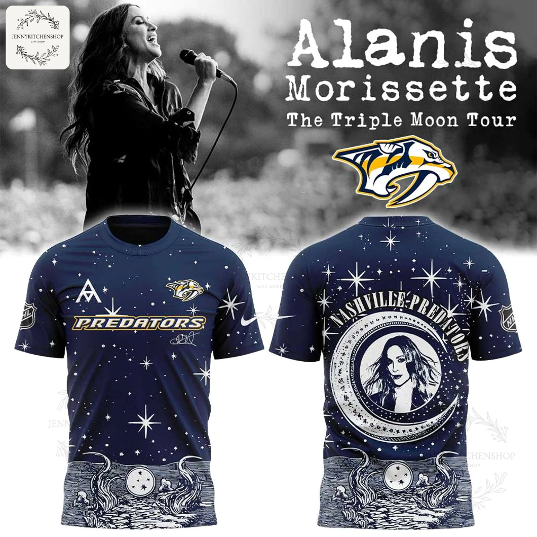Nashville Predators Alanis Morissette The Triple Moon Tour 2025 Hoodie