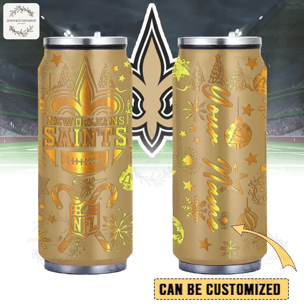 New Orleans Saints x Christmas Can Shaped Tumbler