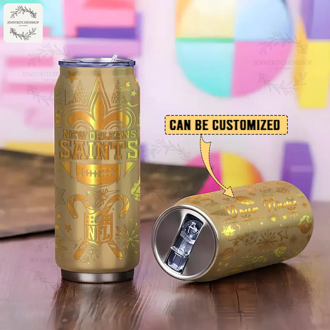 New Orleans Saints x Christmas Can Shaped Tumbler