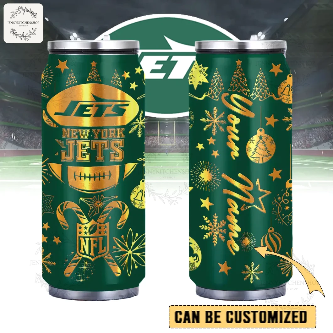 New York Jets x Christmas Can Shaped Tumbler