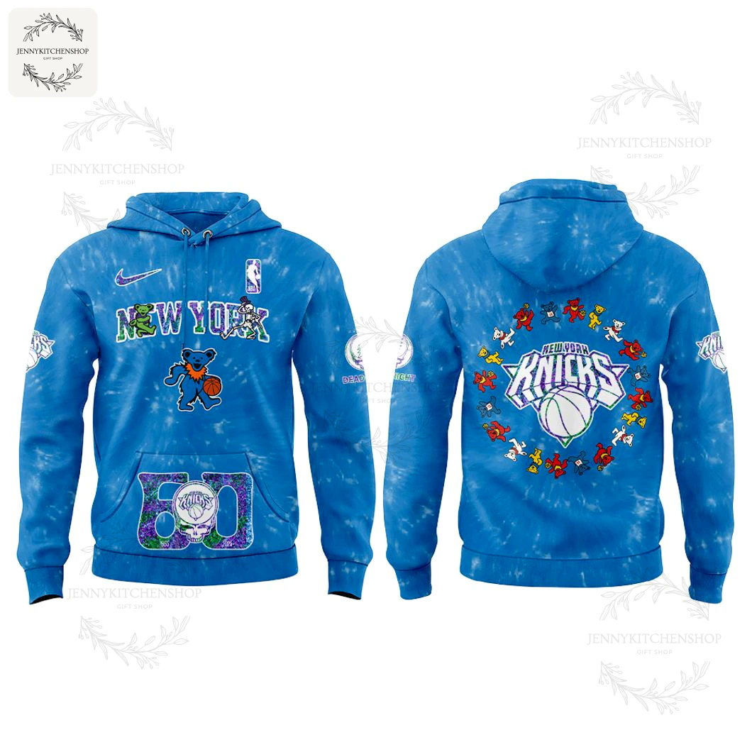 New York Knicks Grateful Dead 60th Anniversary 2025 Hoodie