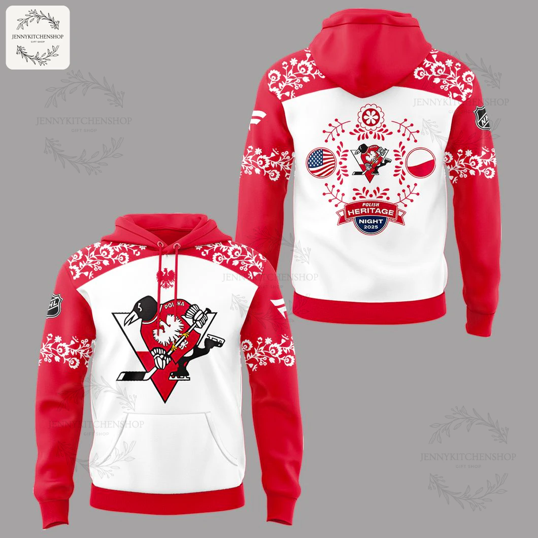Pittsburgh Penguins Celebrate Polish Heritage Night 2025 Combo Hoodie