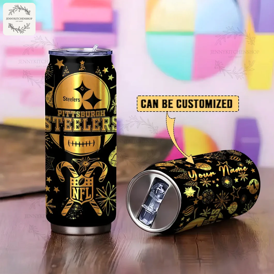 Pittsburgh Steelers x Christmas Can Shaped Tumbler