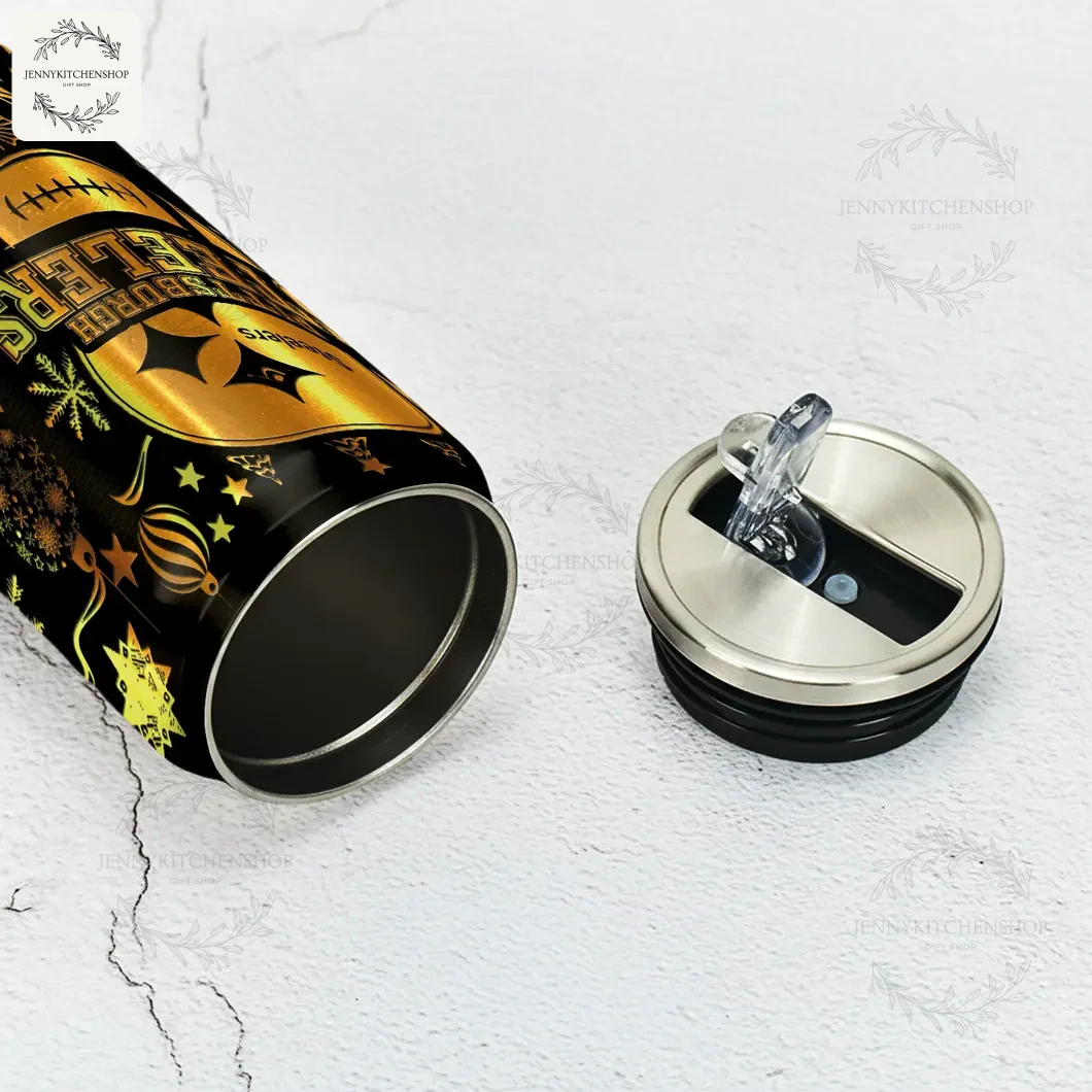 Pittsburgh Steelers x Christmas Can Shaped Tumbler
