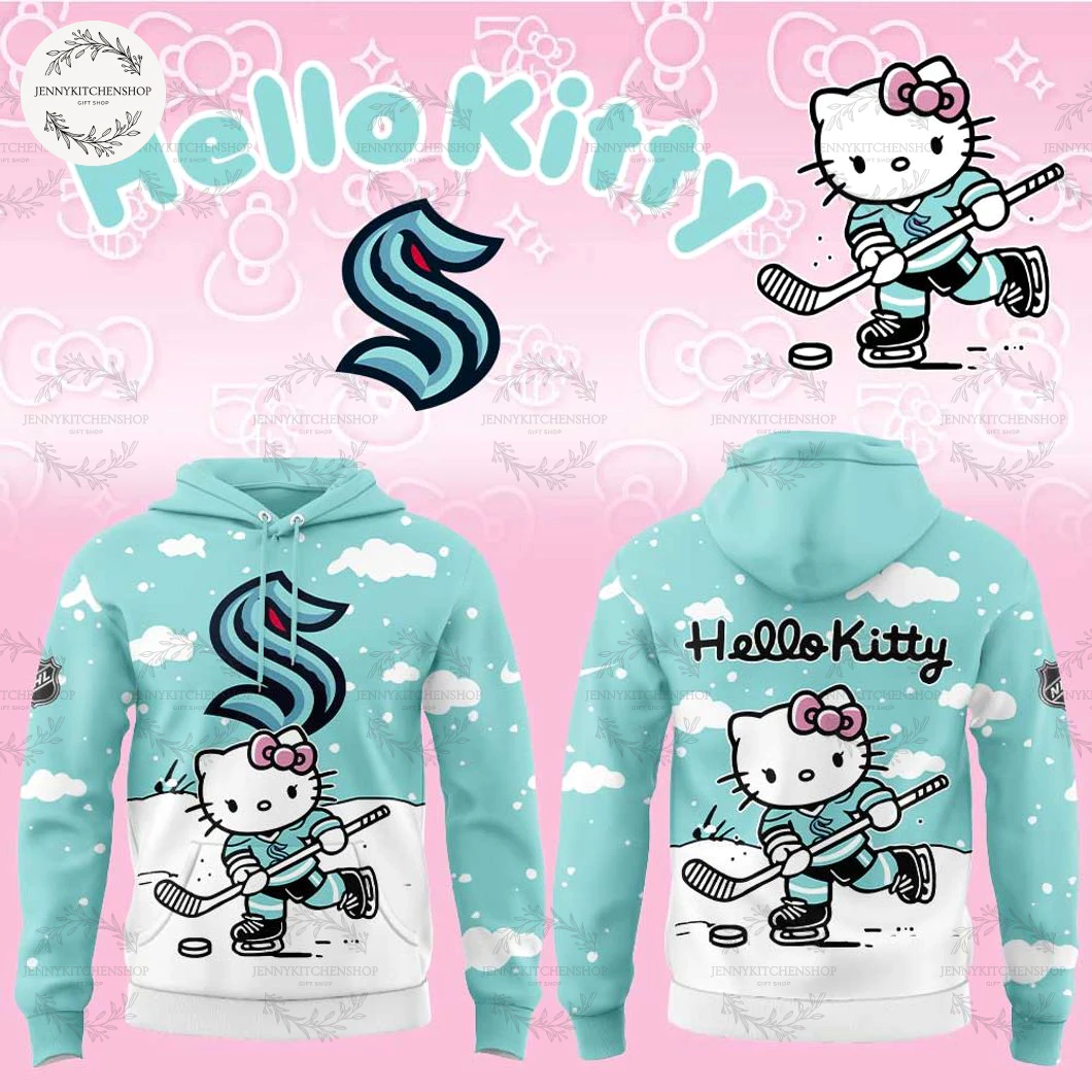 Seattle Kraken Hello Kitty Fans New Hoodie