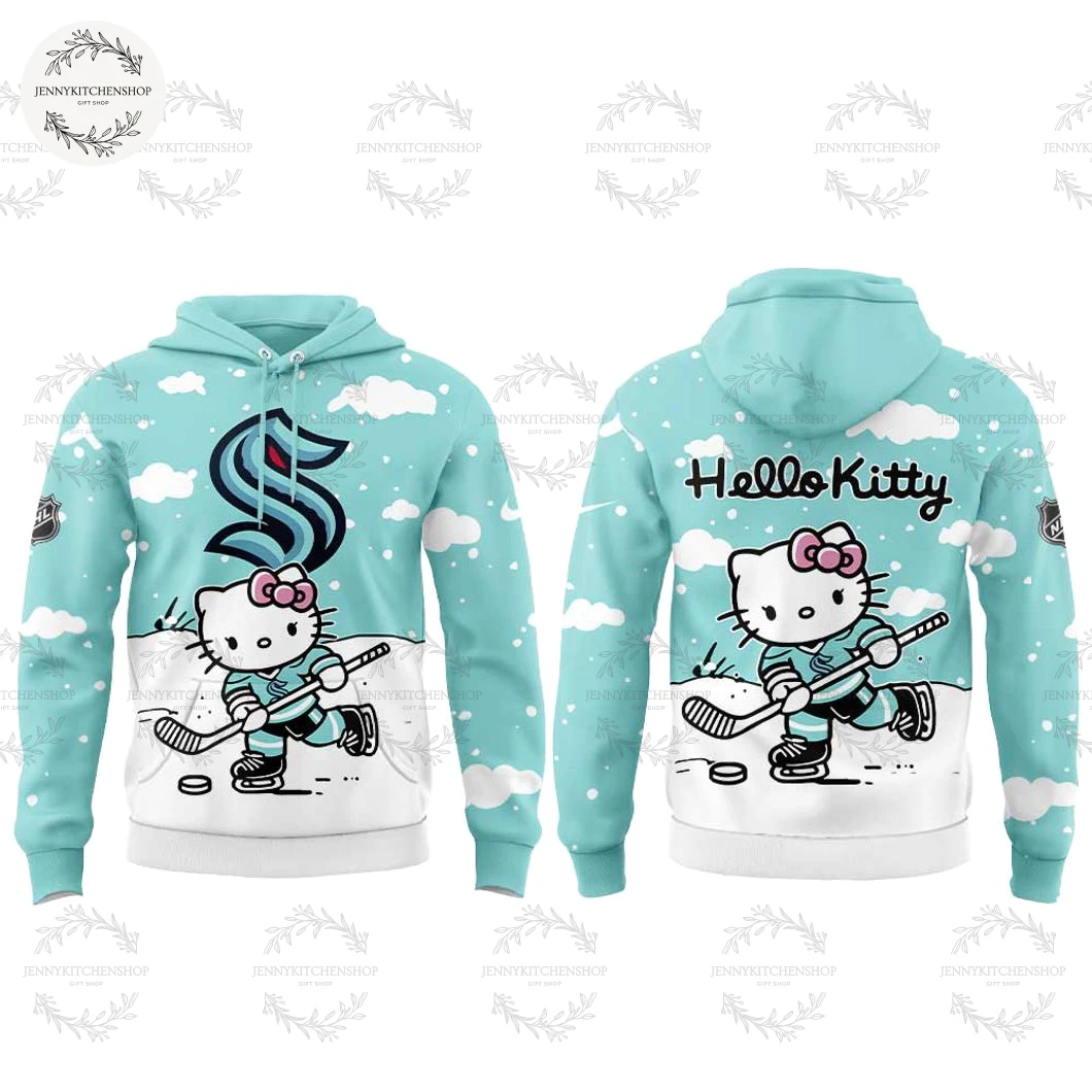 Seattle Kraken Hello Kitty Fans New Hoodie