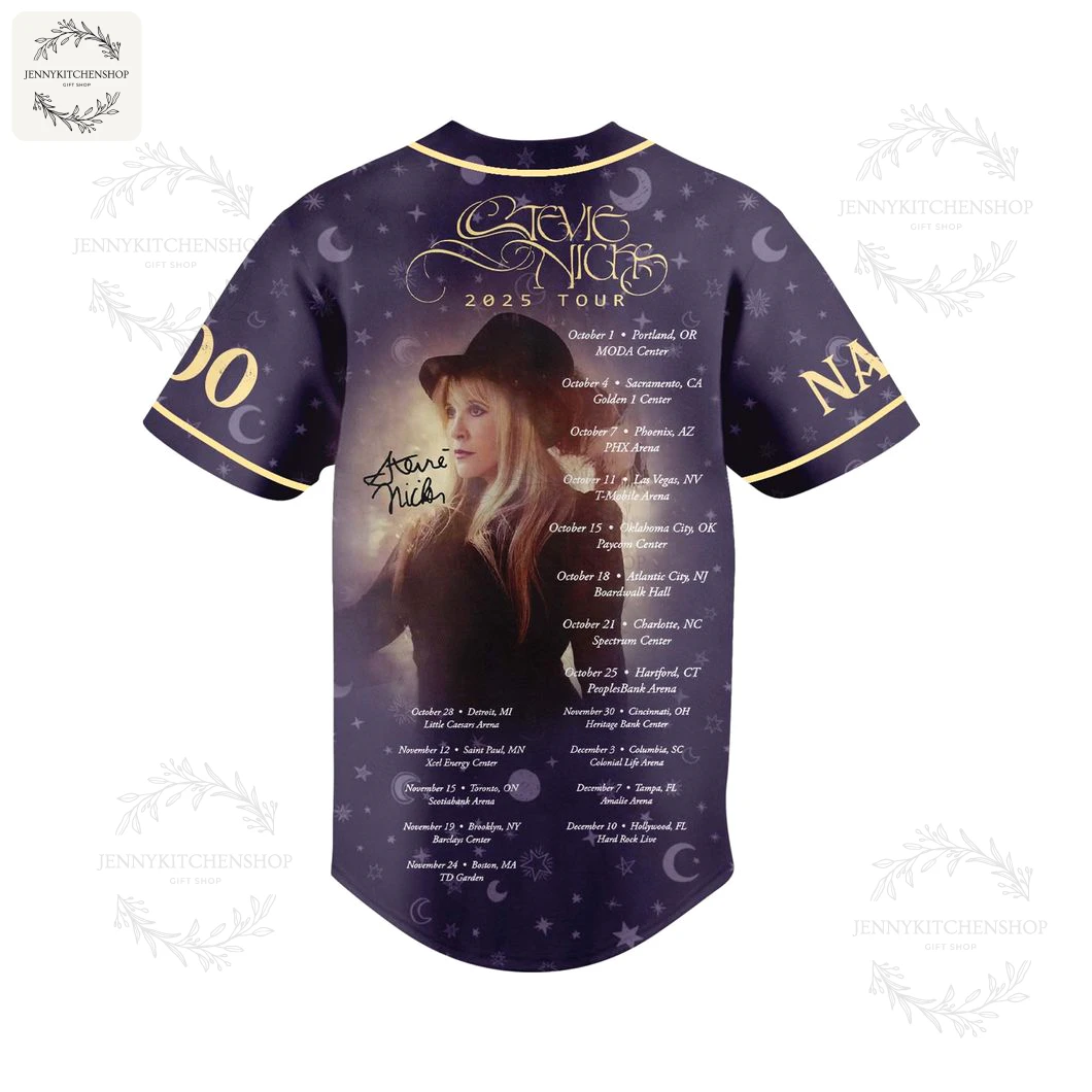 Stevie Nicks Sisters Of The Moon 2025 Tour Baseball Jersey